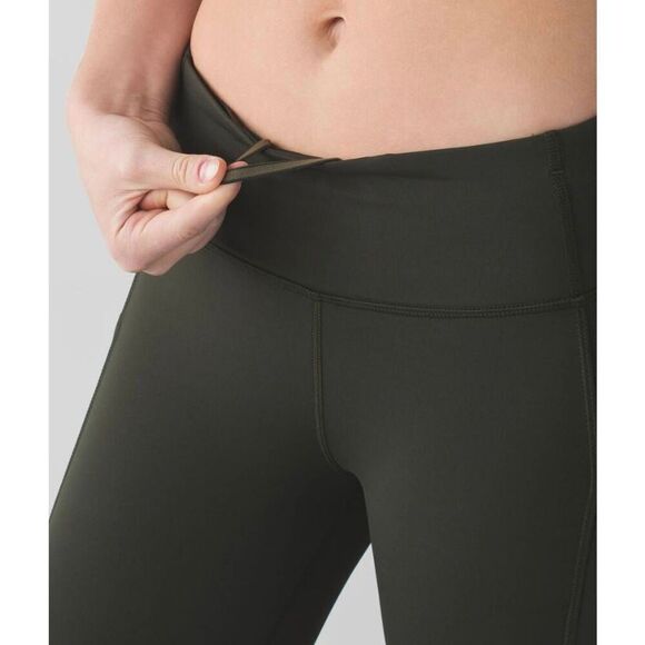 LULULEMON ATHLETICA Speed Tight IV In Gator Green Size 10 - Picture 3 of 8
